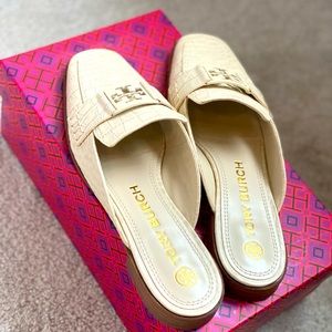 Tory Burch Georgia Loafer Mule, soft croco emboss